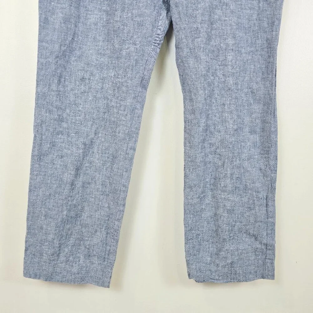 Perry Ellis Slim Fit Linen Blend Chambray Chino Pants - Picture 11 of 15